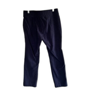 Lands End Navy Blue Pants Stretch Slimming Work Thick Material Medium 8 10 Women